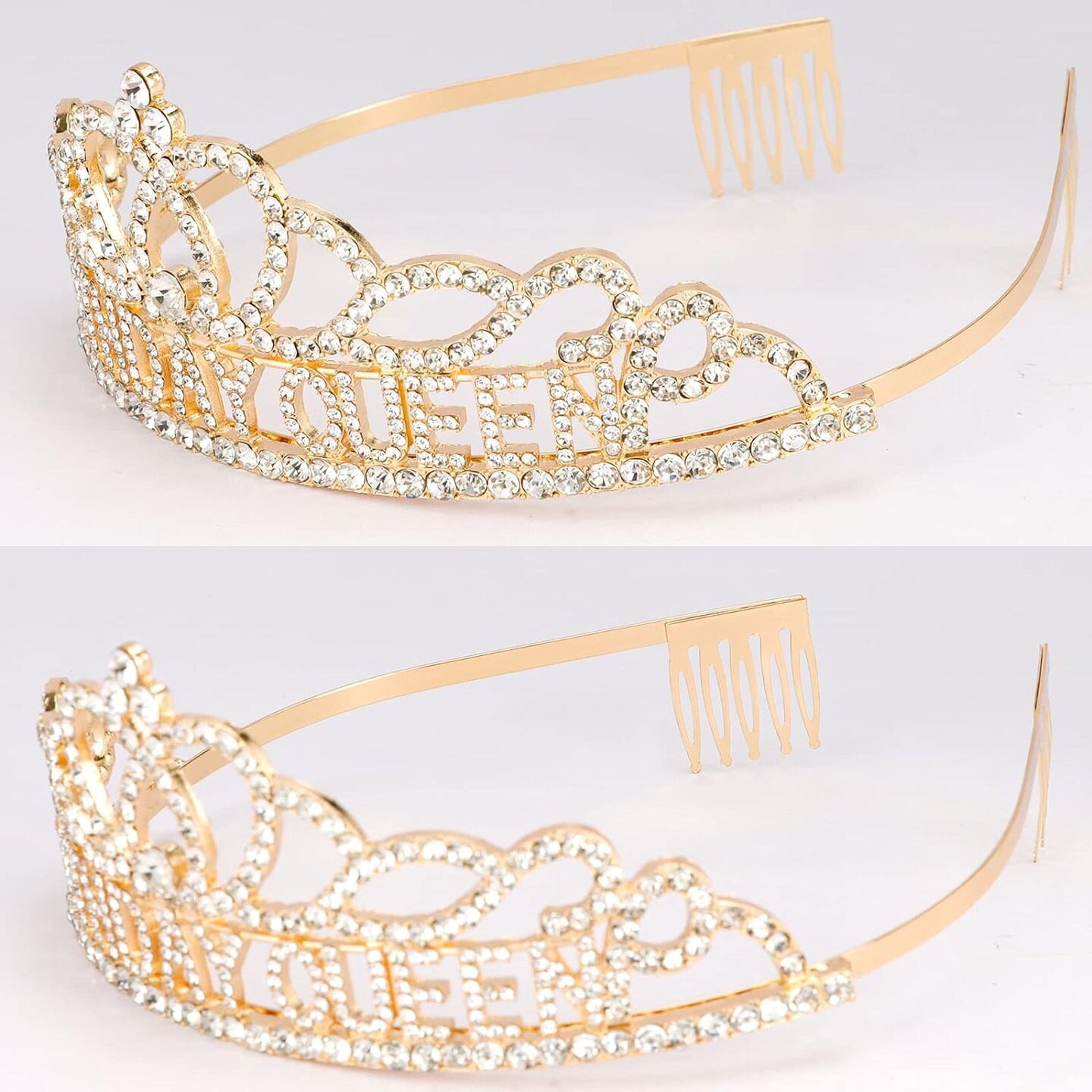 Gold Birthday Crowns for Women Birthday Queen Sash and Tiara for Women Gold Birthday Party Decorations for Women Birthday Sash and Crown for Women