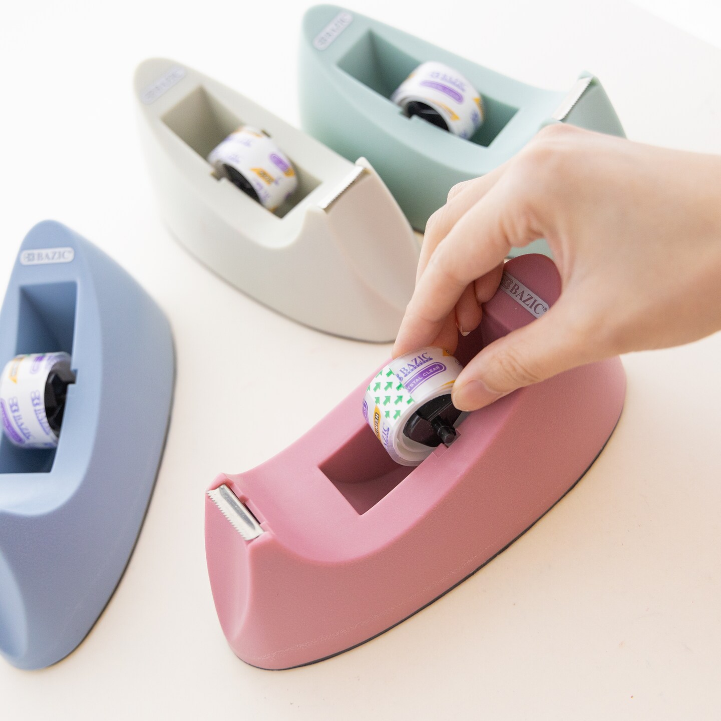 BAZIC 1&#x22; Core Heavy Duty Desktop Tape Dispenser w/ Tape Refill