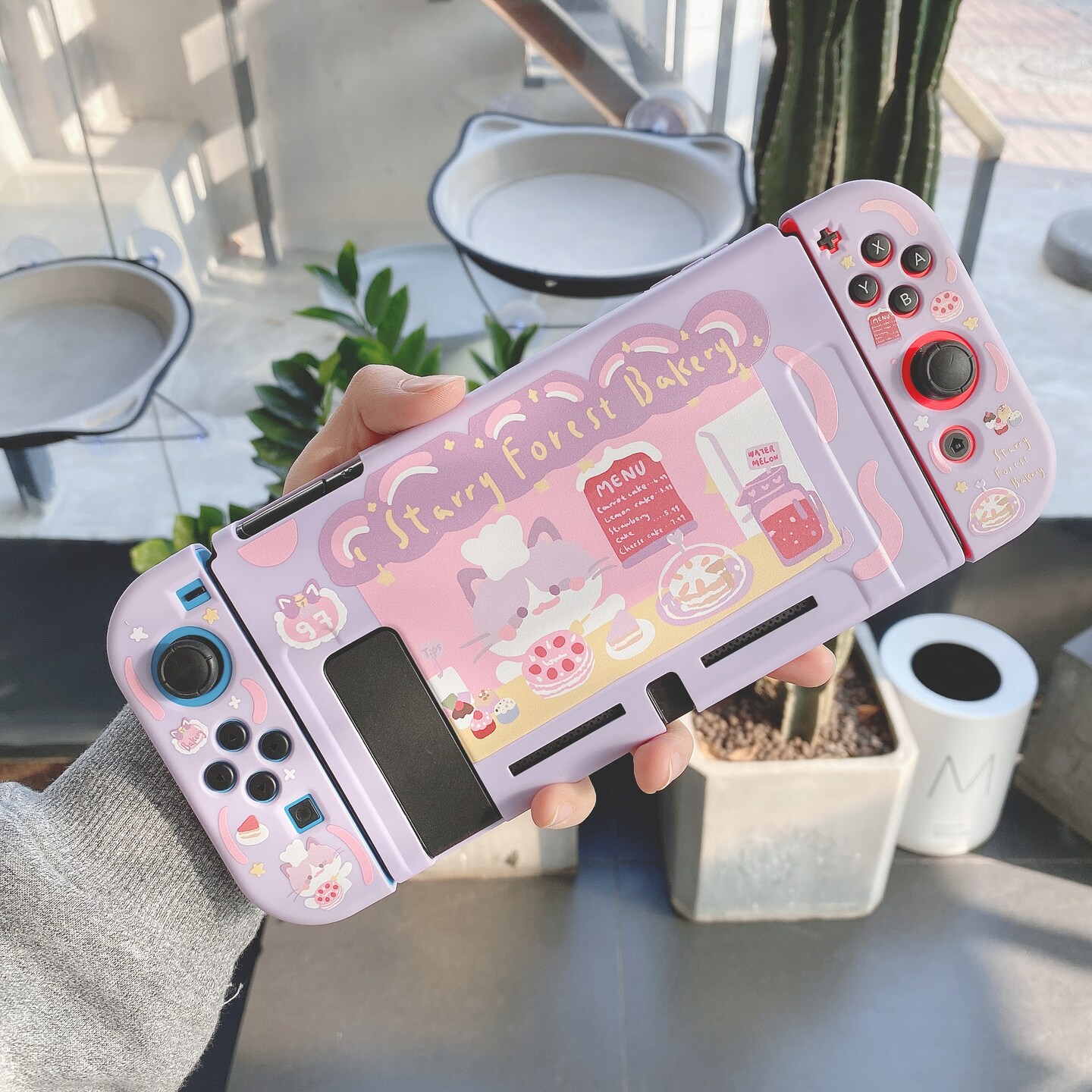 Starry Forest Cat Bakery Case for Nintendo Switch, Switch Oled, Cute ...