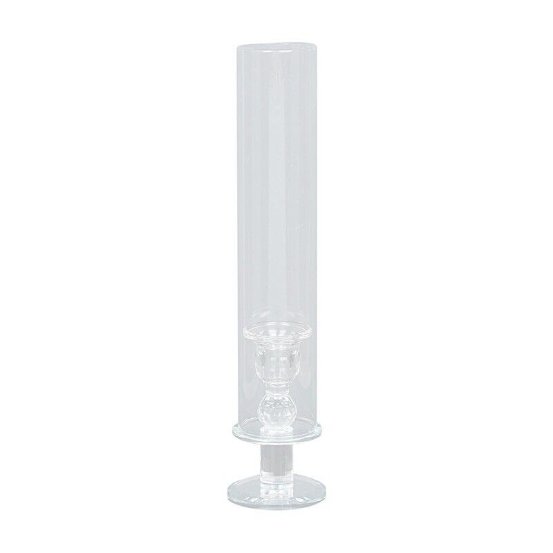 2 Crystal Clear 14" Glass Hurricane Taper CANDLE HOLDERS Cylinder Shades