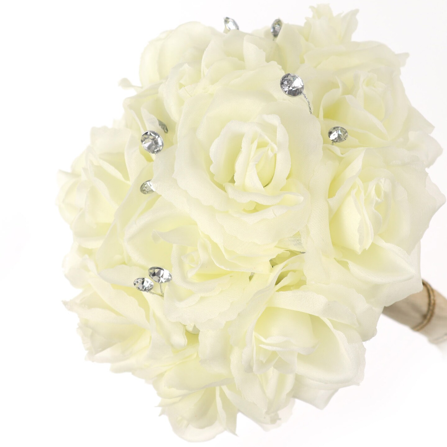 50-Pack: Cream White Silk Rose Picks with 8" Stems and 3" Blooms for DIY Floral Arrangements – Floral Home by Artificial Flowers