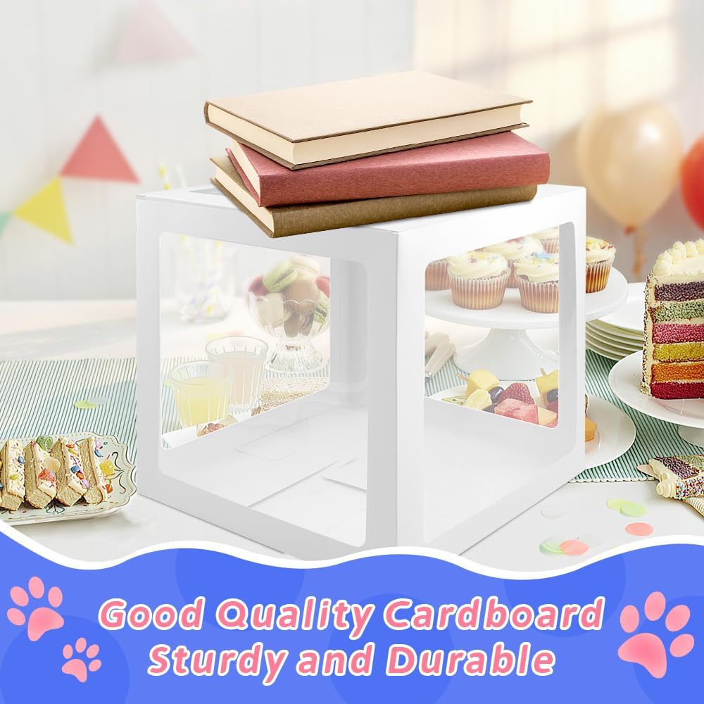 First Birthday Decorations for Girl or Boy 1st Birthday Decorations for Boys 3 Pcs One Balloon Boxes for First Birthday One Year Old Birthday Decorations Baby Clear Blocks Easter Party Decorations