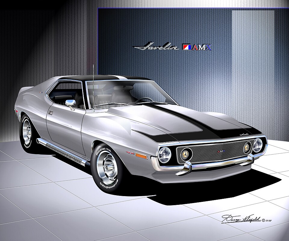 1971 Javelin AMX - Quick Silver - Art Prints by Danny Whitfield | Car ...