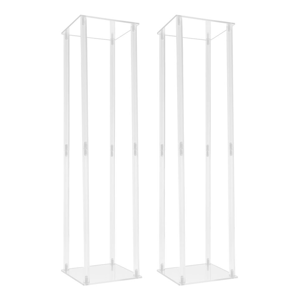 Kitcheniva Elegant Clear Acrylic Flower Stand Centerpieces Decor (2PCS 39")