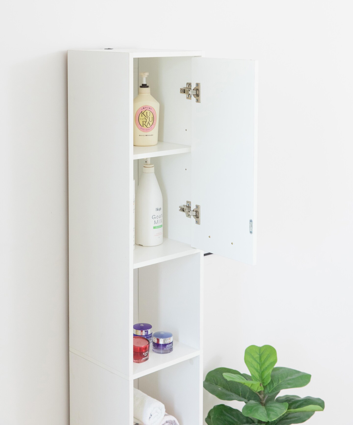 Tall Storage Cabinet with Adjustable Shelves, Linen Tower Cabinet, Bathroom Organizer and Storage, Kitchen Cabinet, Pantry Organizer, and Linen Closet