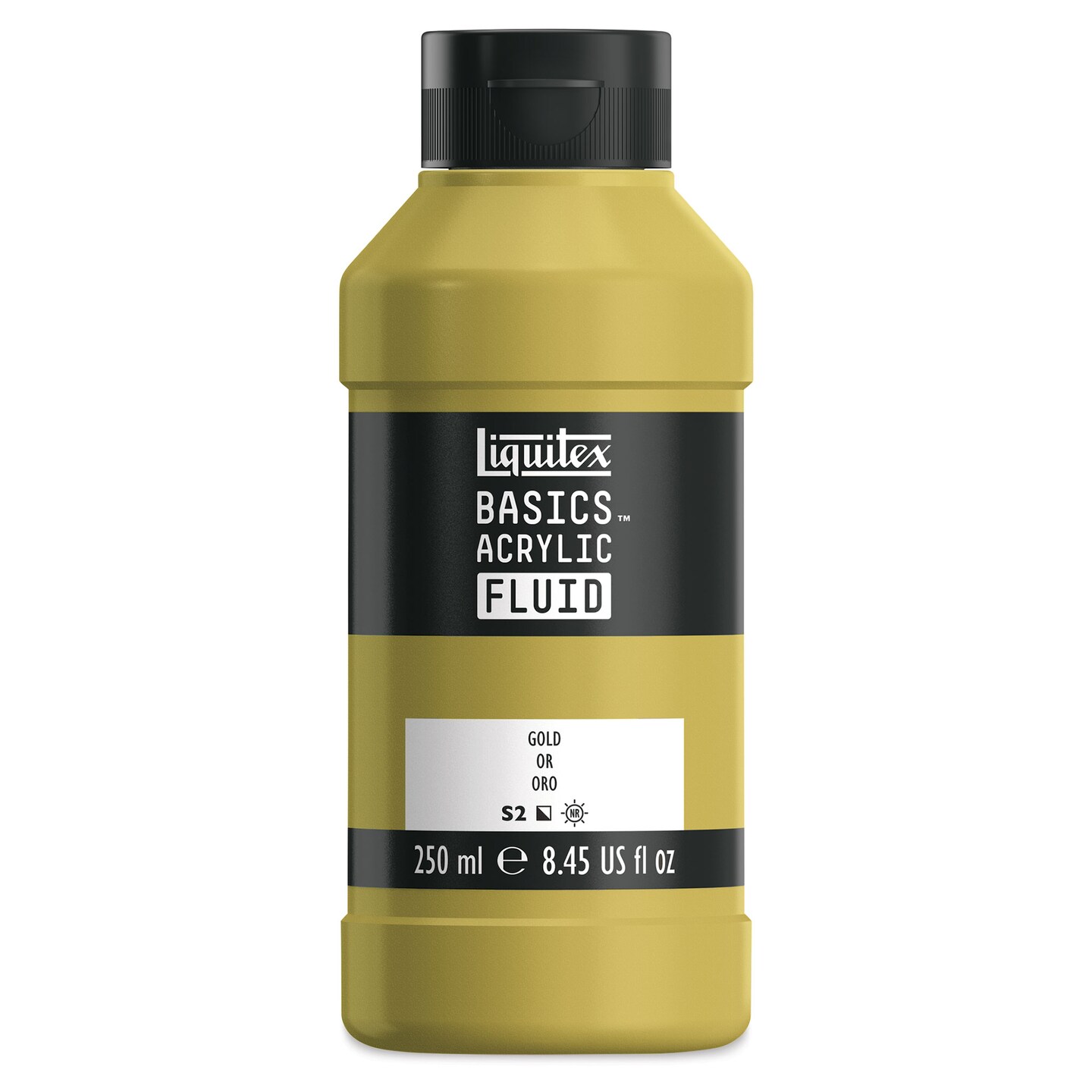 Liquitex Basics Acrylic Fluid Paint - Gold, 250 ml