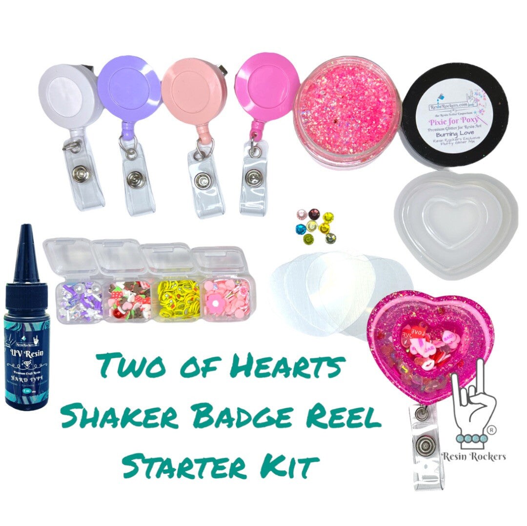 Two of Hearts Shaker Badge Reel Starter Kit