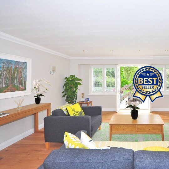 22-Inch Phalaenopsis Orchid Arrangement in Black Ribbed Ceramic Vase - Lifelike Silk Flowers & Latex Foliage for Elegant Home & Office Décor - Timeless Floral Arrangement, Floral Home by Artificial Flowers