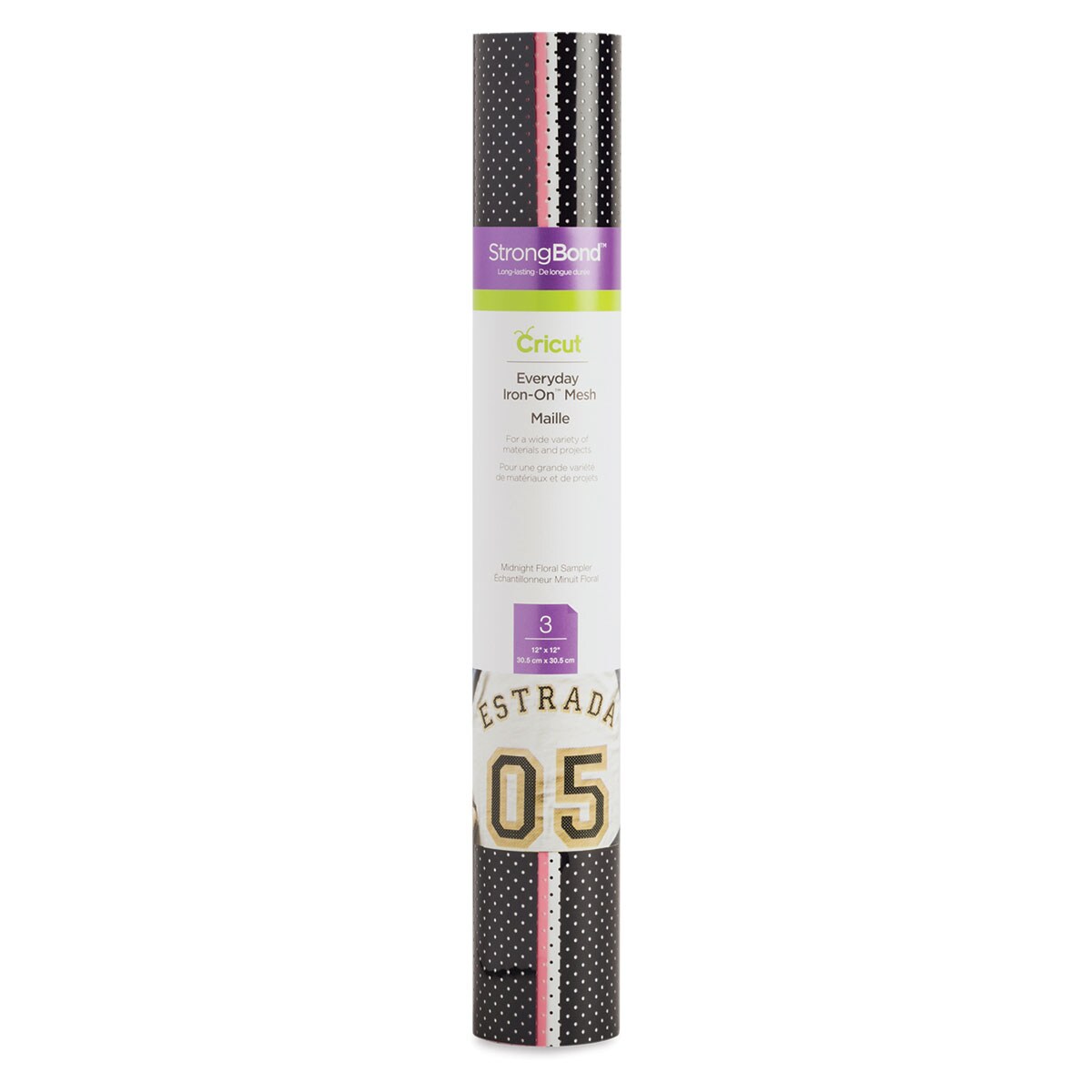 Cricut Everyday Iron-On Mesh Vinyl - Midnight Floral Sampler, 12" x 12", 3 Sheets