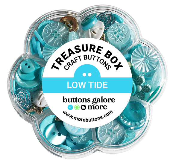 Buttons Galore Treasure Box Fancy Designer Buttons for Sewing and Crafts, Scrapbooks and Paper Crafts - 100+ Buttons