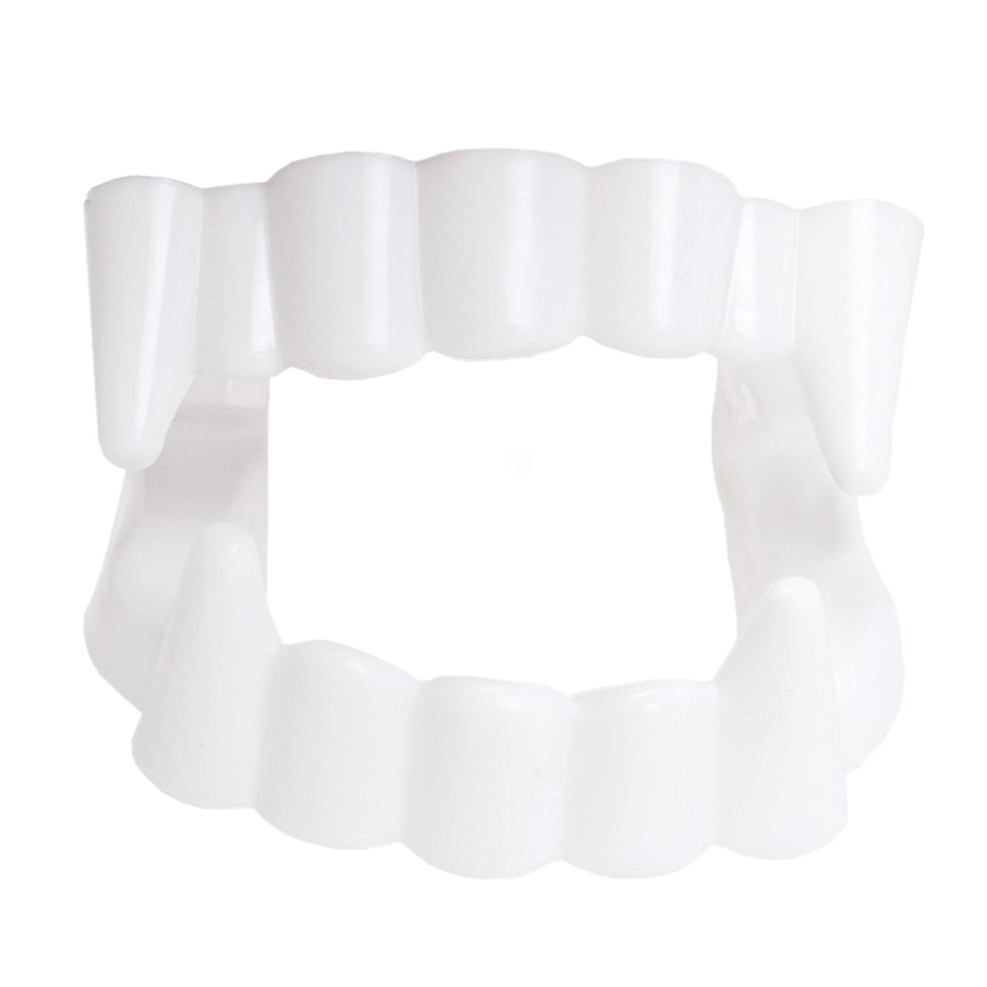 White Sharp Vampire Fangs - Dracula Monster Teeth for Party Favors and Supplies - 12 Pack