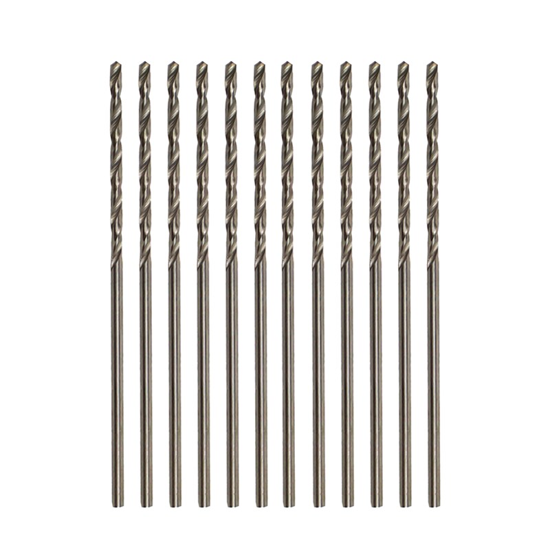 Excel Blades Drill Bits #55 – 12 Piece High-Speed Steel Twist Drill Set, 0.0520 IN / 1.32 MM