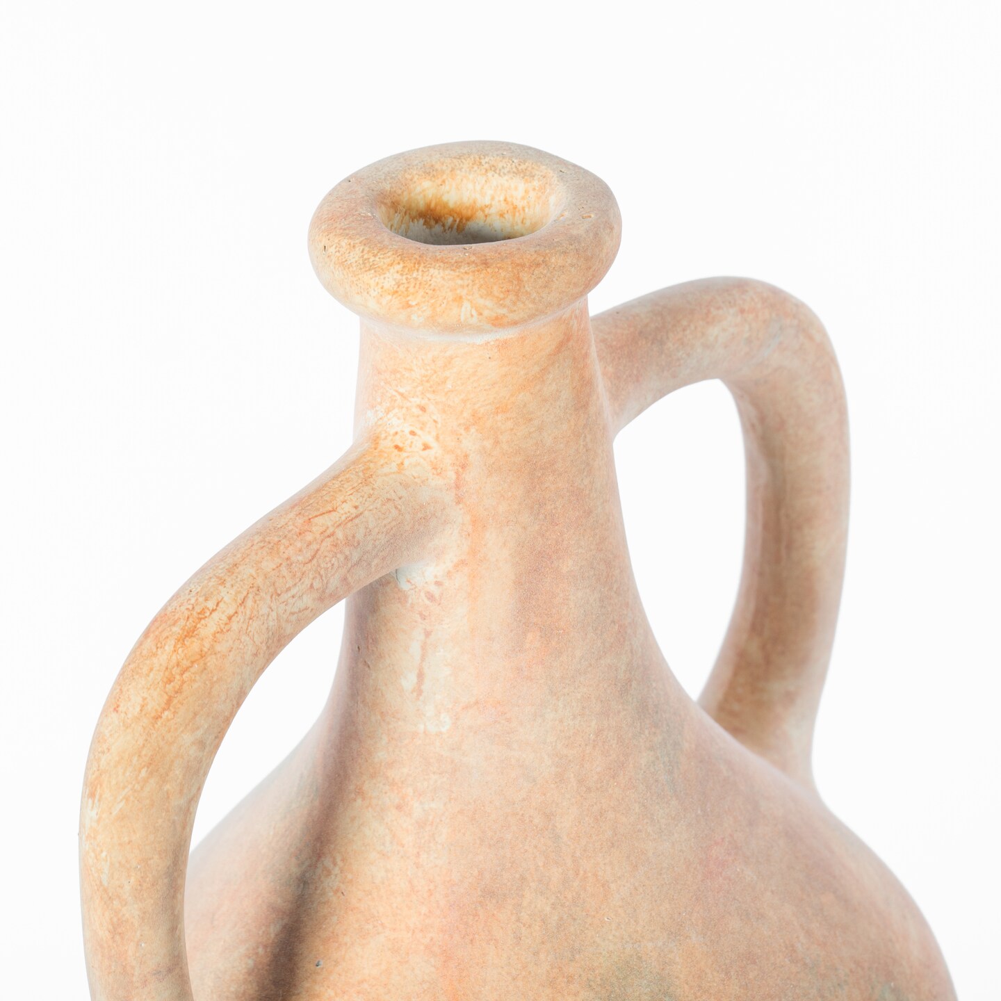 Antique Style Floor Vase, Old Fashioned Style Magnificent Amphora, Decorative Large Tall Vase with Intricate Detailing, Unique Beige Vase on Slim Black Metal Tripod Stand, 21-Inch-Tall, Perfect for Display