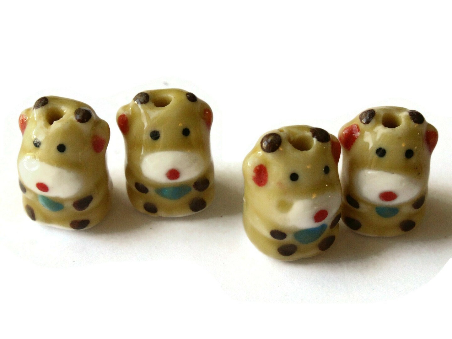 17mm Porcelain Cow Beads