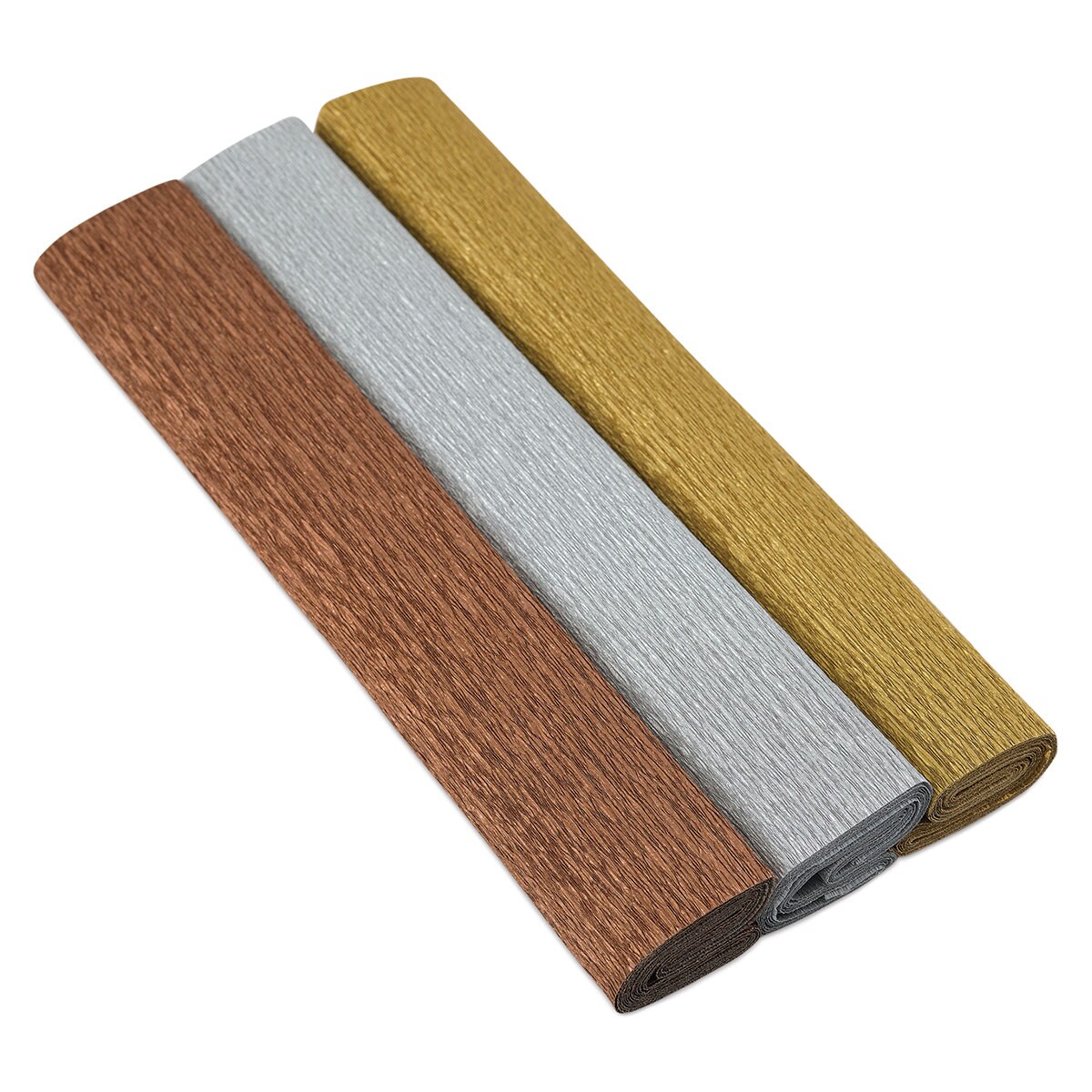 Lia Griffith Crepe Paper - Extra Fine Half Sheets, Metallic, Pkg of 3