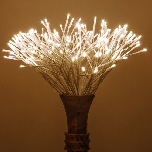 24&#x22; White Starburst Lighted Branches, Warm White LED, Twinkle Lights: Illuminate Your Space with LED Starburst Branch Lights