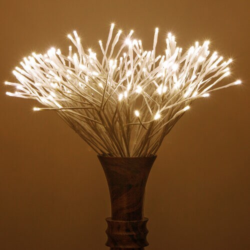 24" White Starburst Lighted Branches, Warm White LED, Twinkle Lights: Illuminate Your Space with LED Starburst Branch Lights