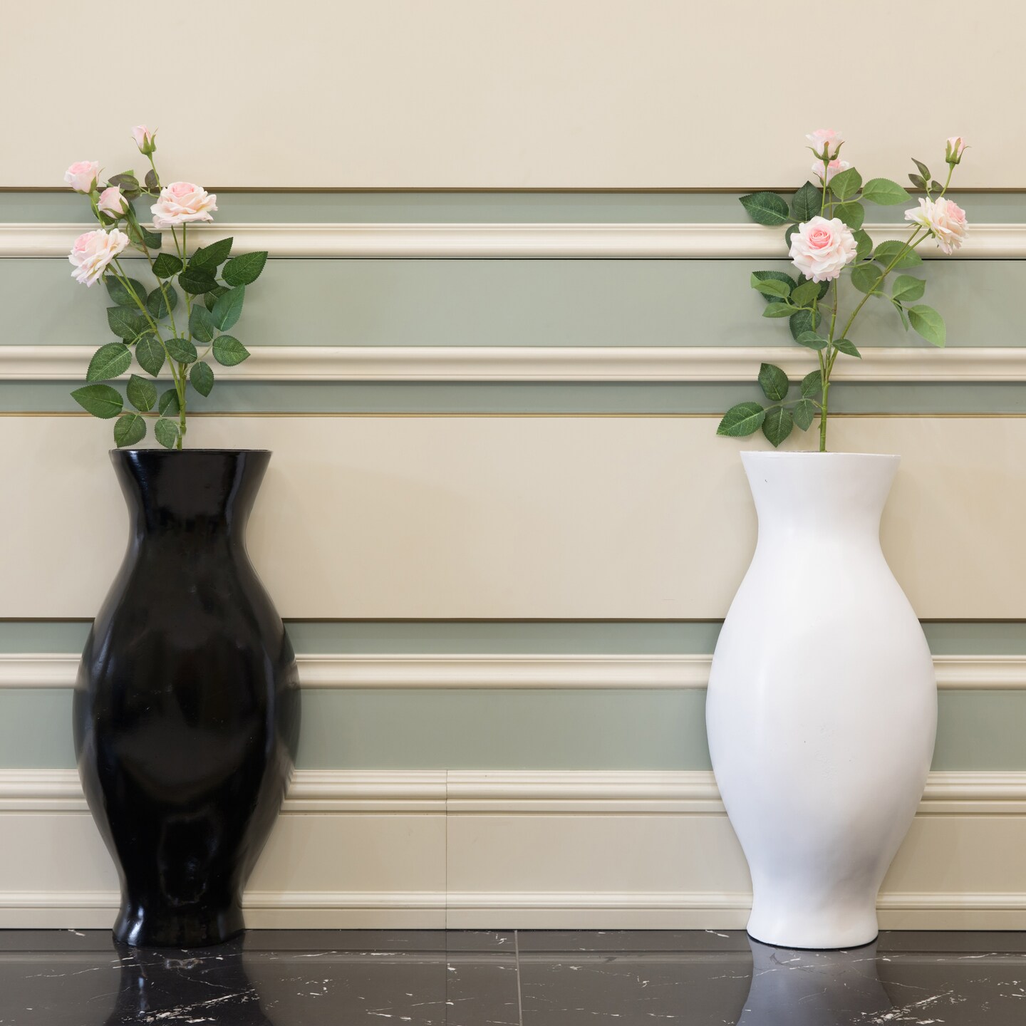 Tall Narrow Vase, Sleek Split Vase, Modern Floor Vase, Decorative Gift, Vase for Interior Design, 24.5 Inch Vase for Wedding Dinner Table Party Living Room Office Bedroom