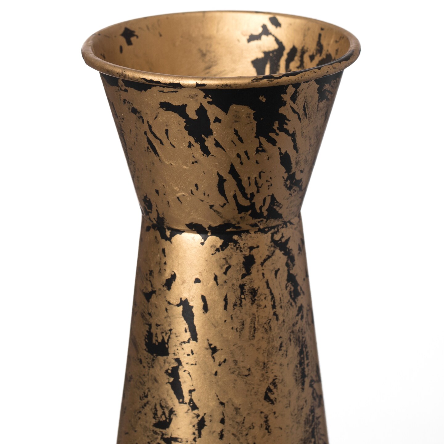 Brushed Paint Unique Straight Vase, Design Metal Decorative Floor Vase, Flower Holder for Entryway, Living Room, or Dining Room-Perfect for Displaying Flowers or Plants