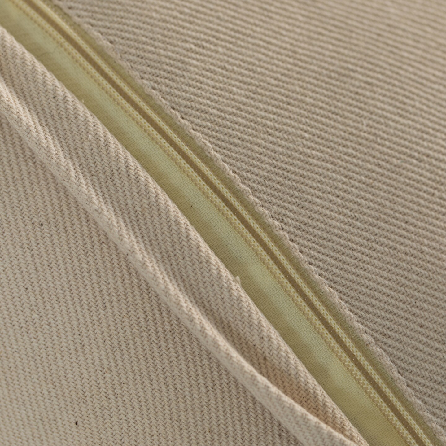 16" Handwoven Cotton Throw Pillow Cover with Embossed and Fringed Crossed line