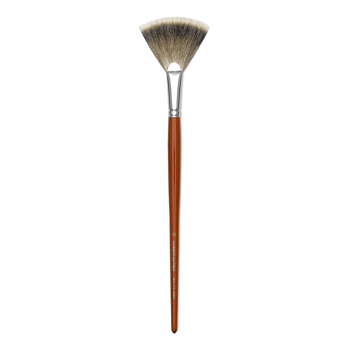 Da Vinci Pure Badger Brush - Fan Blender, Long Handle, Size 12