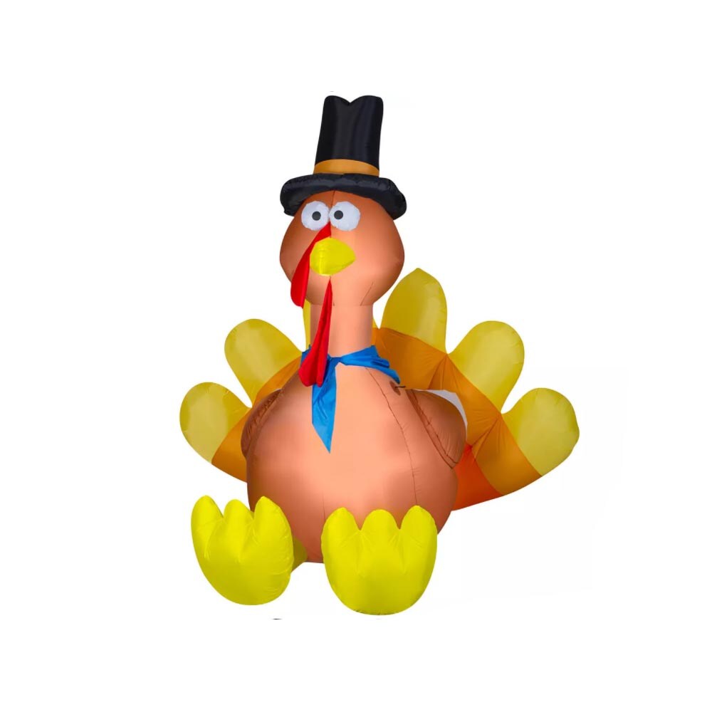 8.5&#x27; Gemmy Airblown Inflatable Thanksgiving Harvest Turkey 223229