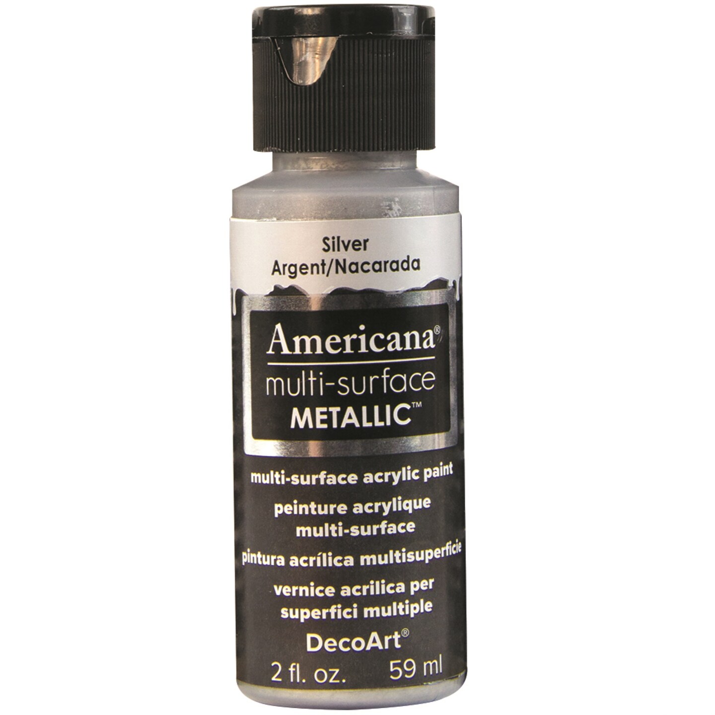 DecoArt Americana MultiSurface Metallic Paint, 2Ounce, Silver Michaels