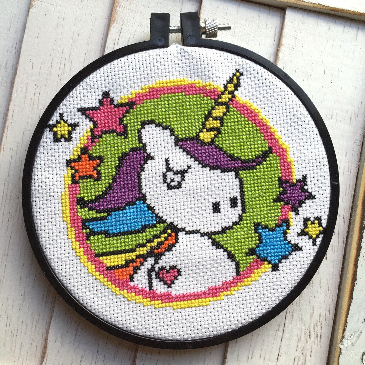 Bad Unicorn Counted Cross Stitch DIY KIT
