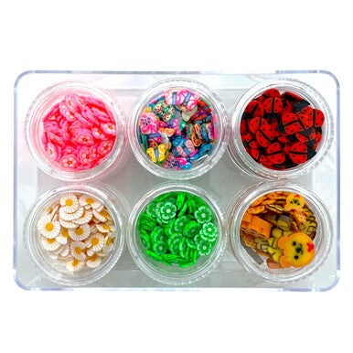 Spring Has Sprung Combo Set of Polymer Clay Pieces for Epoxy and UV Resin Art