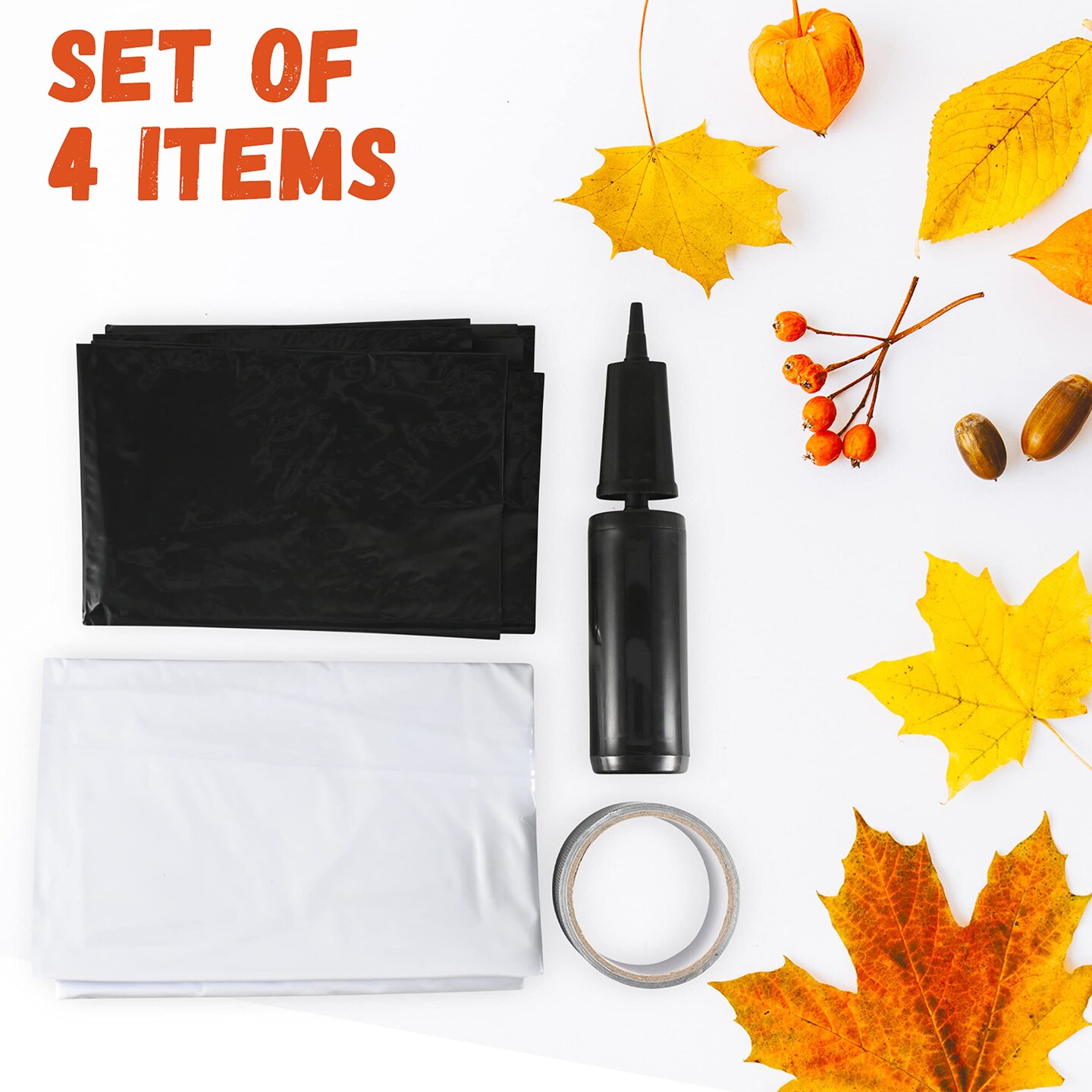 Skeleteen Dead Body Bag Decoration – Inflatable Dummy Crime Scene Fake Corpse Figure in Garbage Bag with Duct Tape Scary Outdoor Party Prop Haunted Decorations - Pump Included