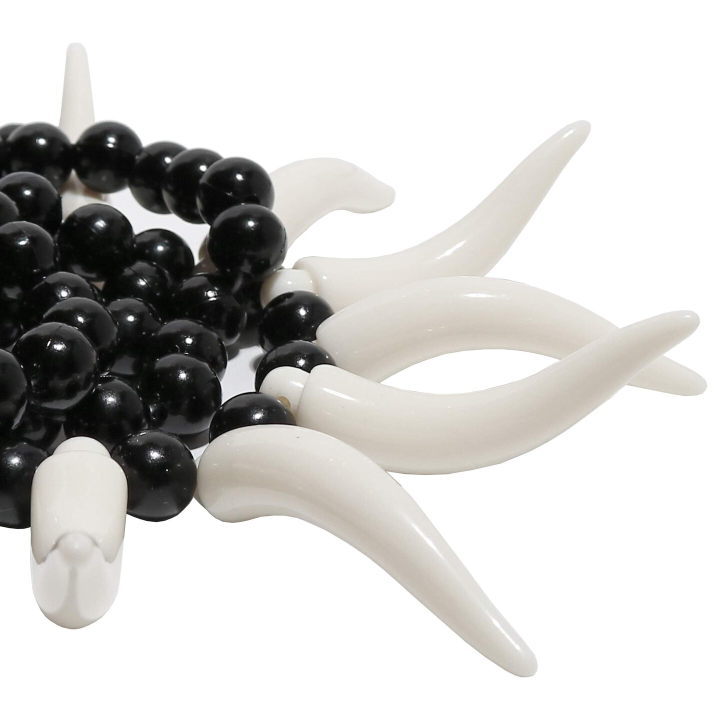 Caveman Bone Costume Necklace - African Jungle Tribal Necklace with Fake Teeth and Bones Accessories for Costumes for Adults and Kids