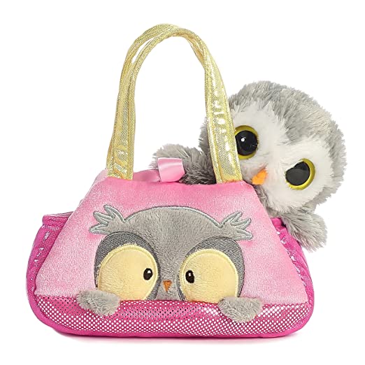 Aurora World Fancy Pals Peek-A-Boo Owl Pet Carrier 7&#x22;