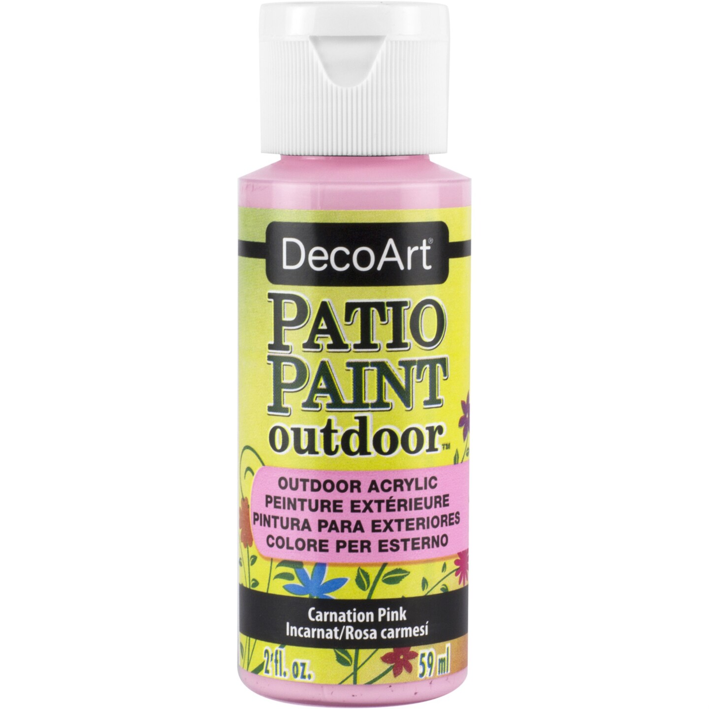 DecoArt Patio Paint, 2-Ounce, Carnation Pink