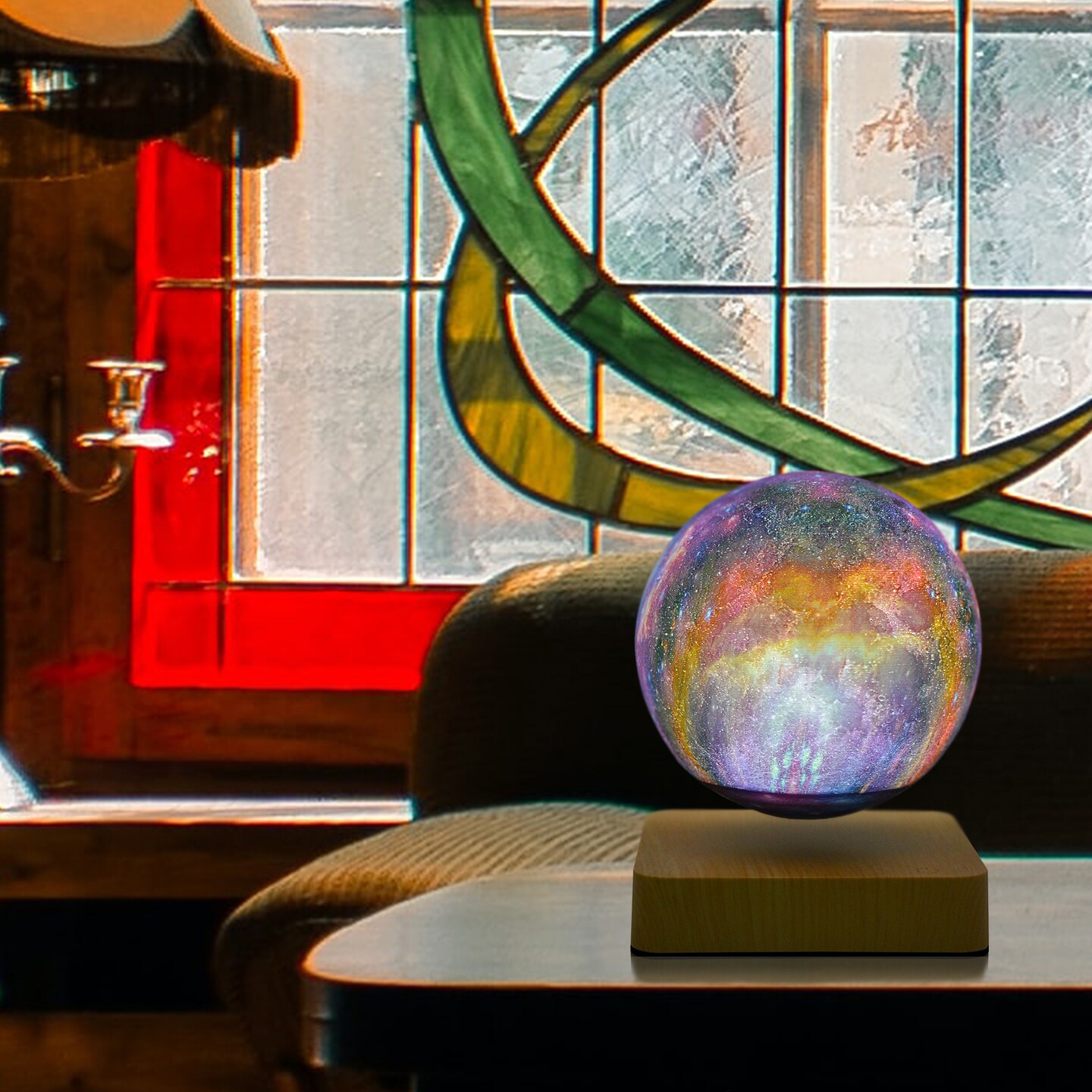 Magnetic Levitating Galaxy Table Lamp