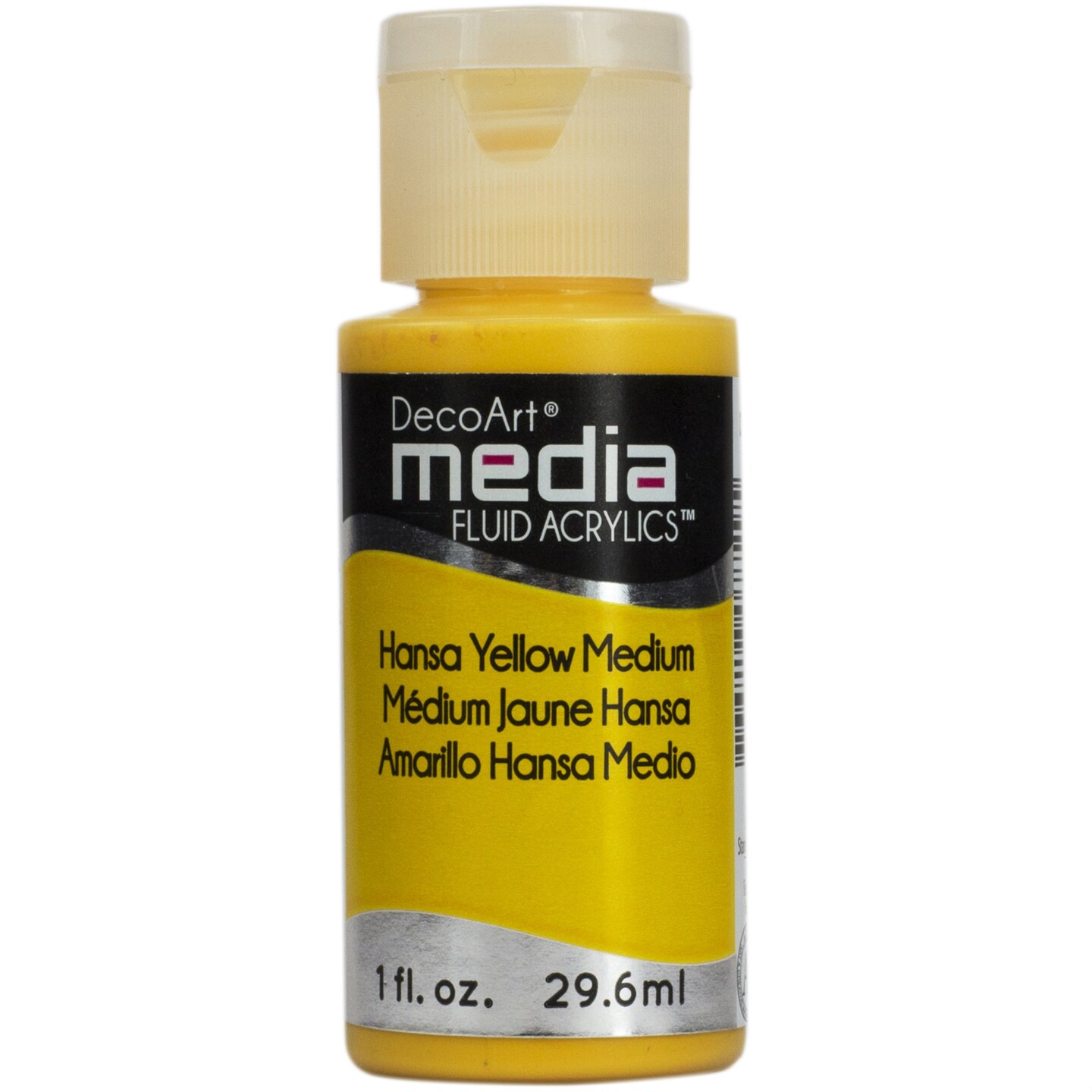 DecoArt Media Fluid Acrylic Paint, 1 oz., Hansa Yellow Medium, (Series 2)