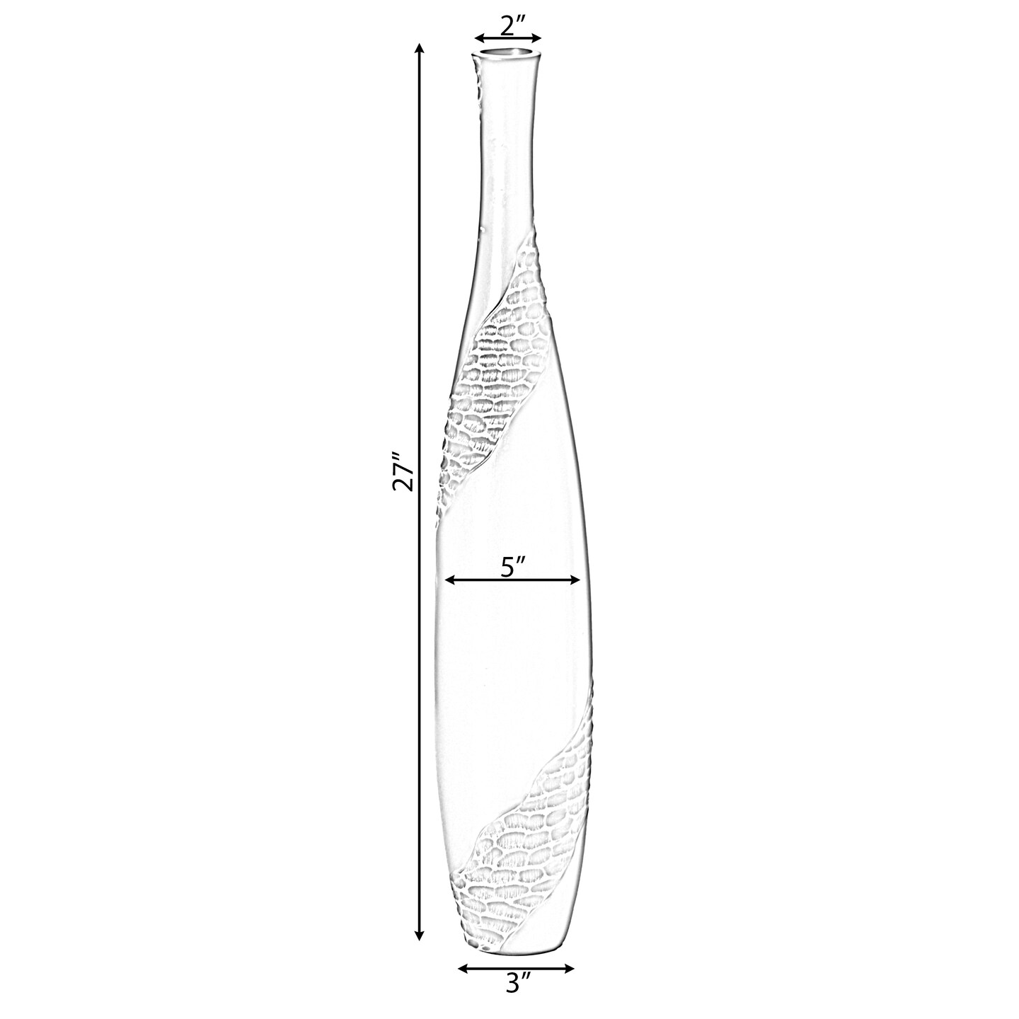 Bottle Shape Decorative Floor Vase, Brown with Cobbled Stone Pattern - Modern Home Decor, Elegant Tall, Ceramic Accent Piece, Living Room Statement, Unique Accents, Home Accessories, Floor Decor