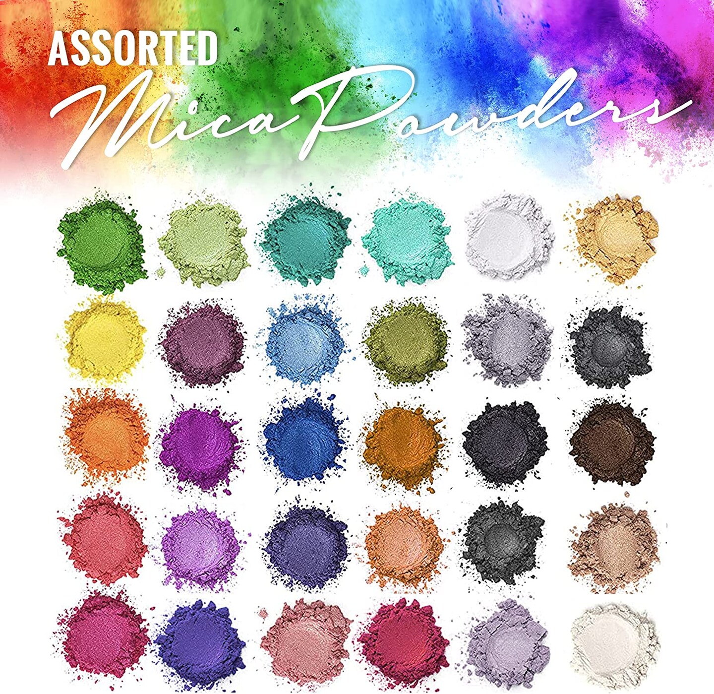 Silicone Rubber Mold Making Kit 200g/7oz, Mica Powders, Mixing Sticks, Gloves, Rubber