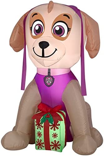 3' Gemmy Airblown Inflatable Paw Patrol Skye w/ Present 12750