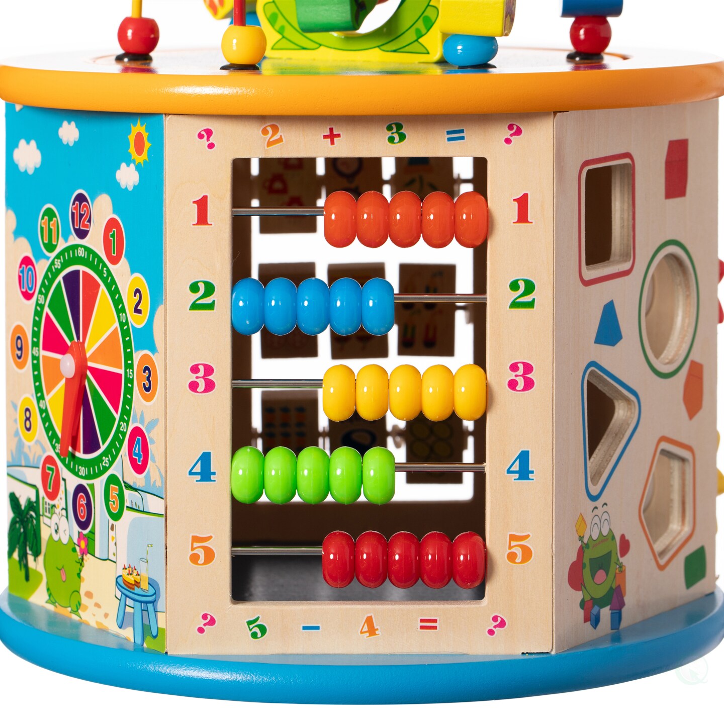 8 in 1 Colorful Attractive Wooden Kids Baby Activity Play Cube, Fun Toy Center For Playroom, Nursery, Preschool, and Doctors&#x27; Office