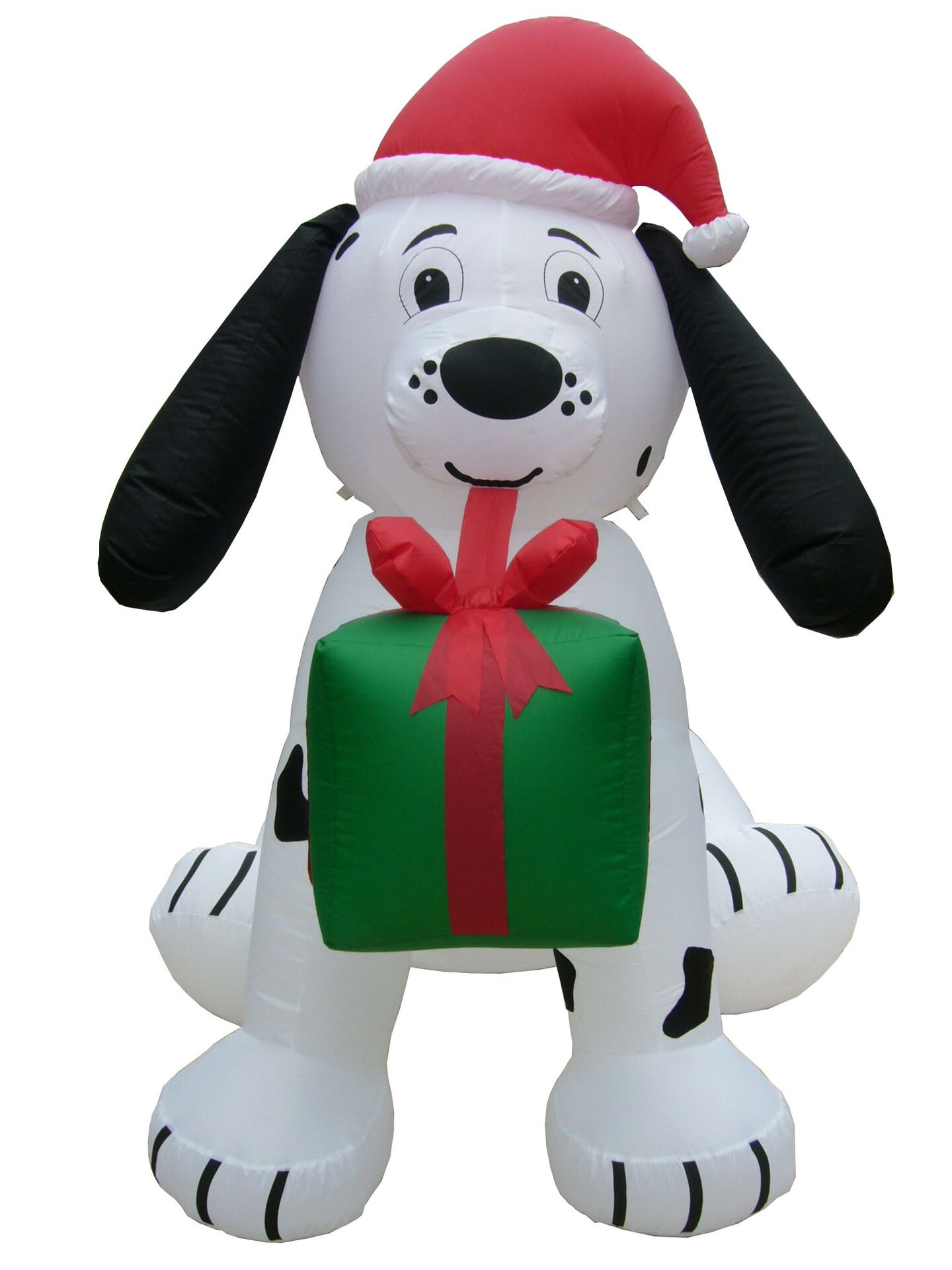 7' Air Blown Inflatable Christmas Dalmatian Puppy w/ Present Y108