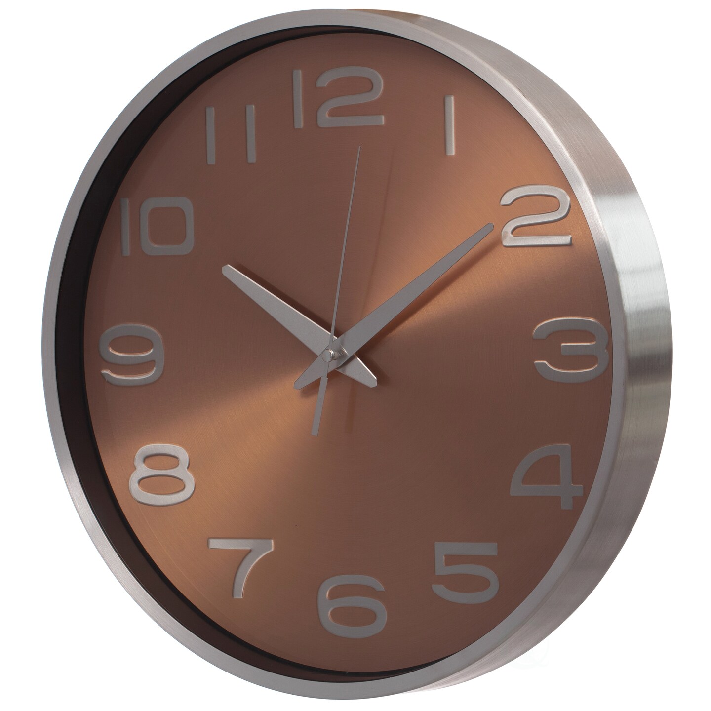 Aluminum Round Wall Clock - Modern Decor for Living Room, Kitchen, or Dining Room - 12 in Decorative Timepiece with Sleek Design - Large Round Clock for Home - Silent Ticking - Battery Operated