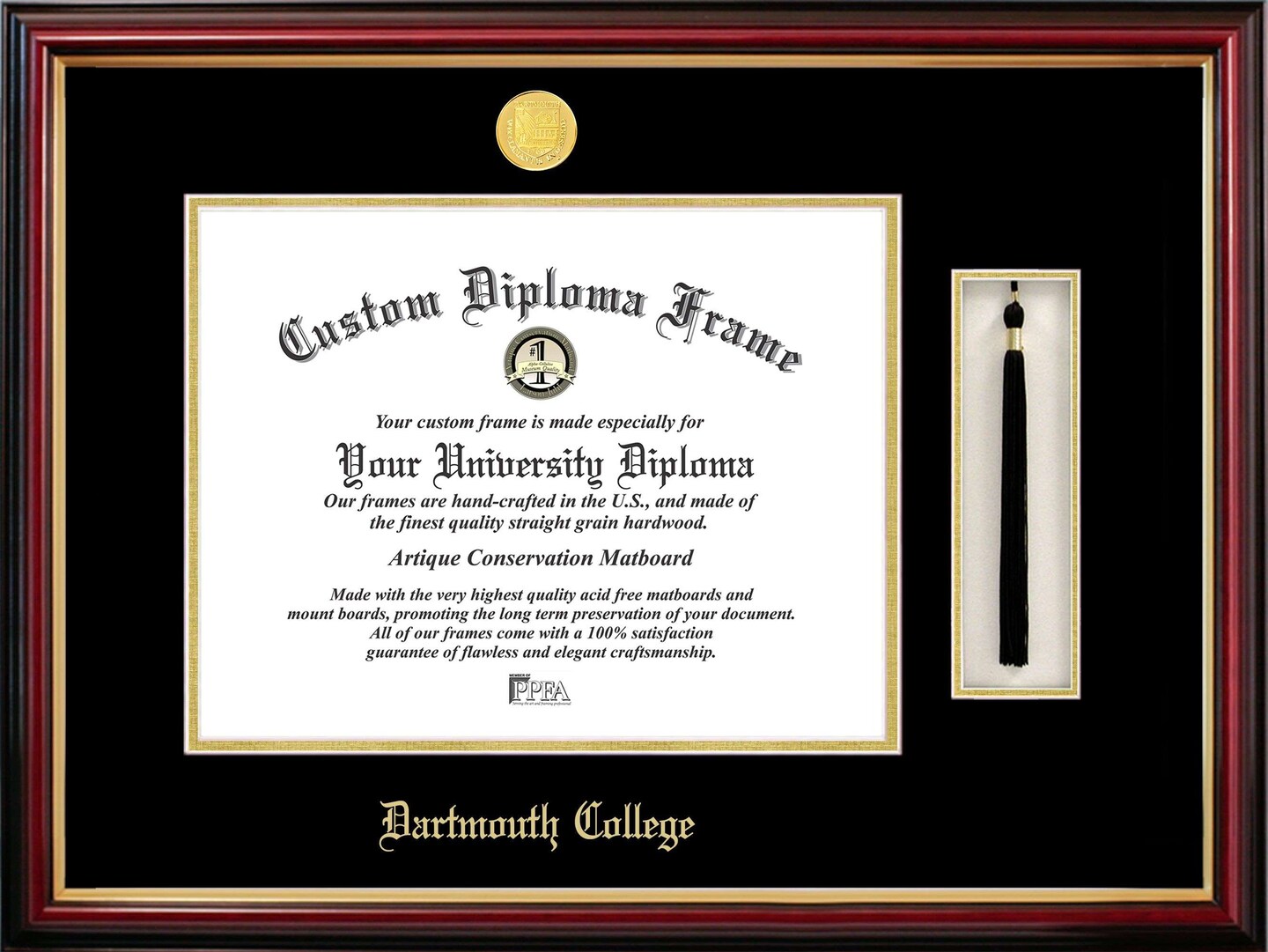 Dartmouth College 16w x 12h Tassel Box and Diploma Frame