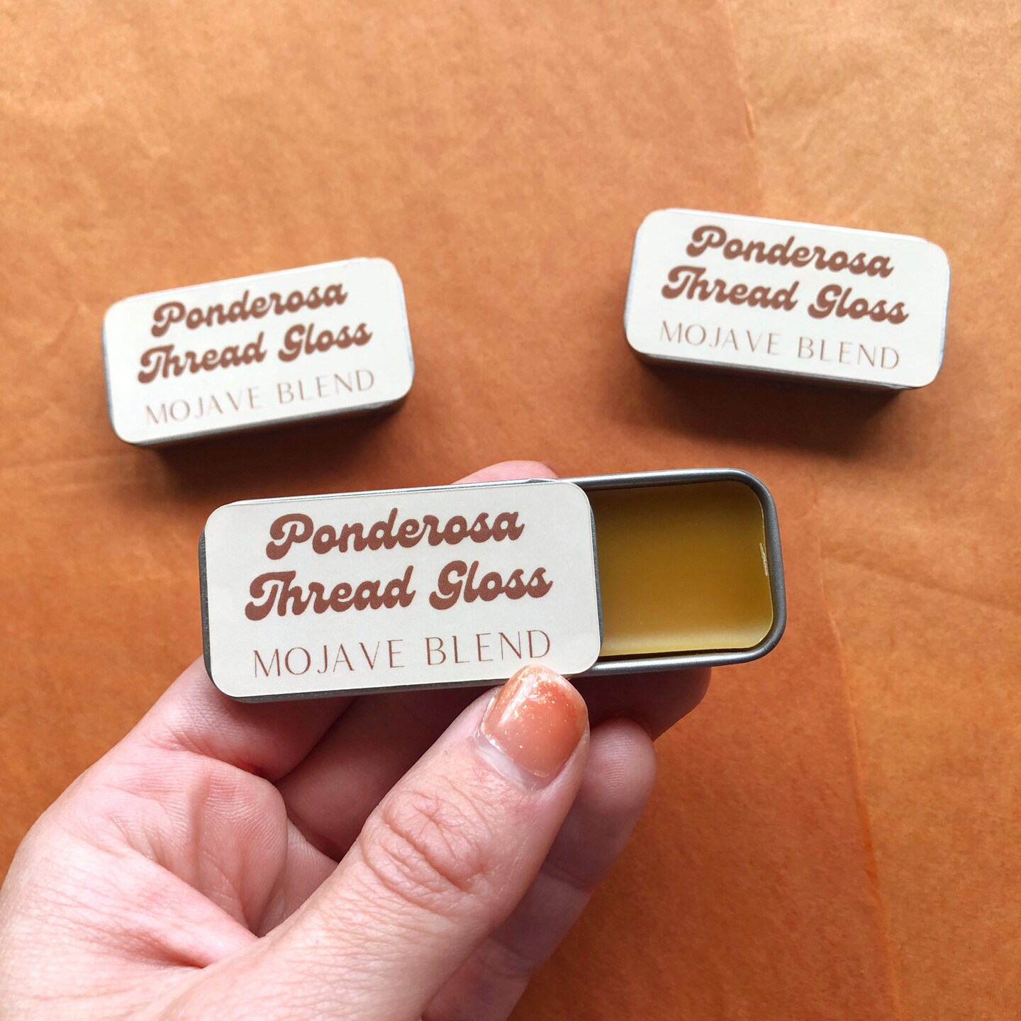 MCreativeJ Thread Gloss. Mojave Blend. Citrus & Creosote. Scented Natural Beeswax Conditioner for Hand Embroidery, Quilting, Stitching.