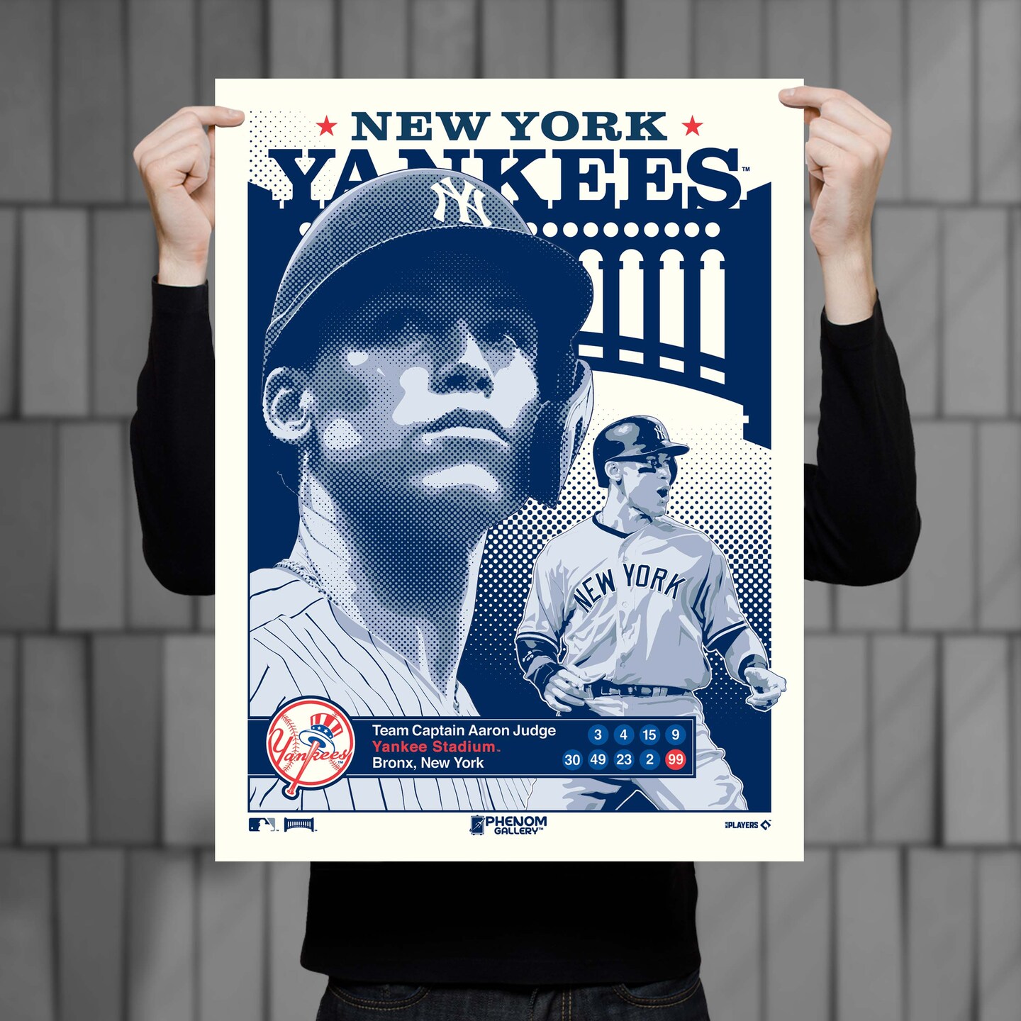 Phenom Gallery New York Yankees Aaron Judge 18&#x22; x 24&#x22; Deluxe Framed Serigraph