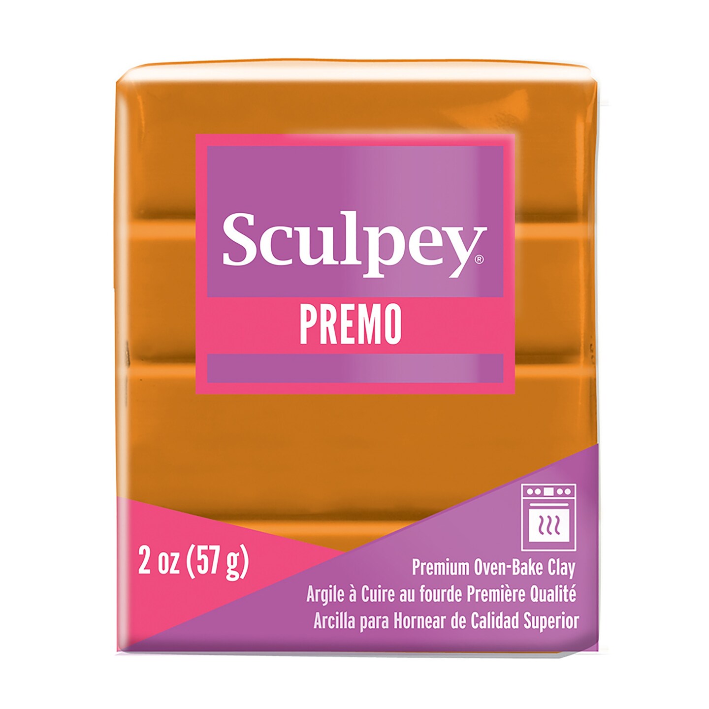 Sculpey Premo Polymer Oven-Bake Clay, Burnt Orange, Non Toxic, 2 oz. bar, Great for jewelry making, holiday, DIY, mixed media and home d&#xE9;cor projects. Premium clay Great for clayers and artists.