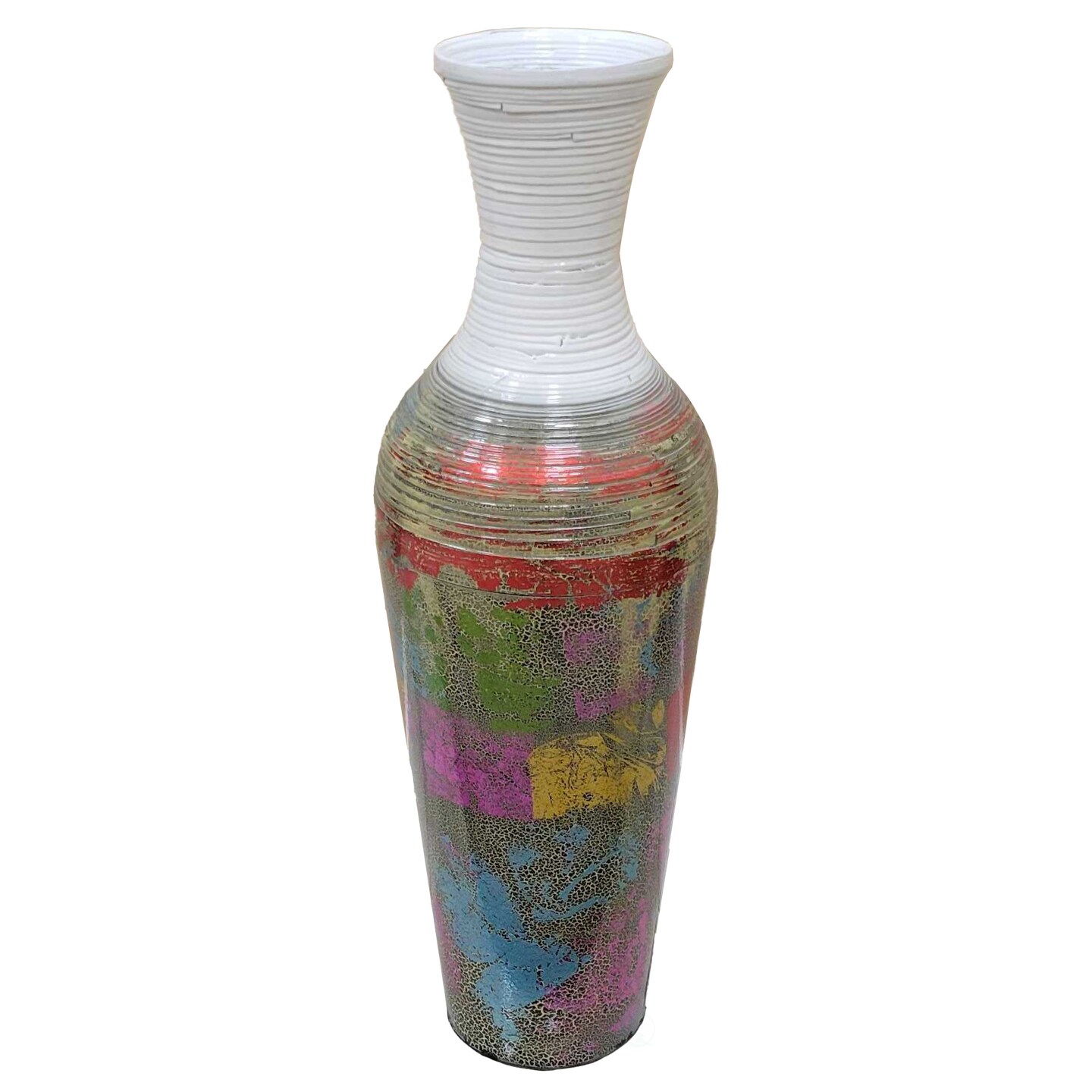 Uniquewise Tall Vases for Floor, Large Contemporary Bamboo Floor Vase for Dining, Living Room, Entryway Decoration Fill It with Dried Branches or Flowers, 29