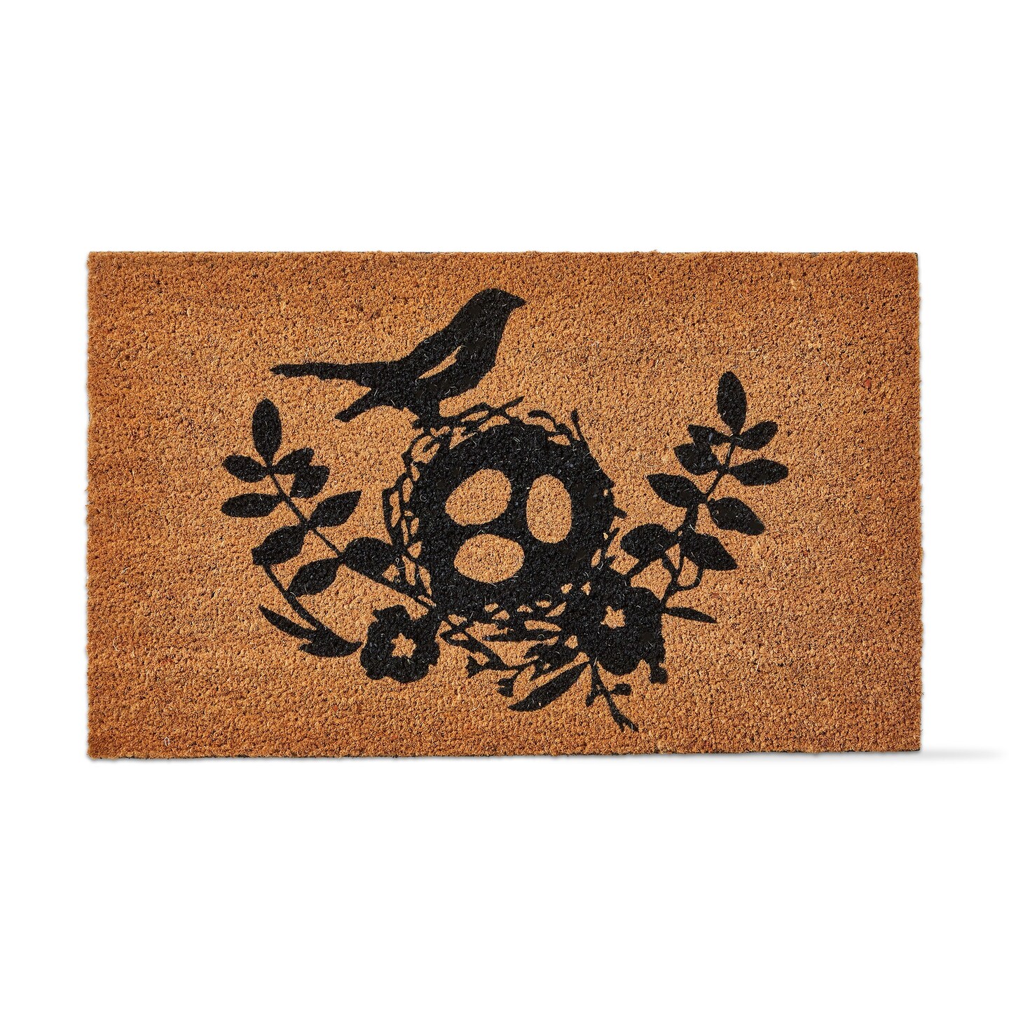 1&#x27;6&#x22; x 2&#x27;6&#x22; Bird With Nest Rectangle Indoor and Outdoor Coir Door Welcome Mat Beige