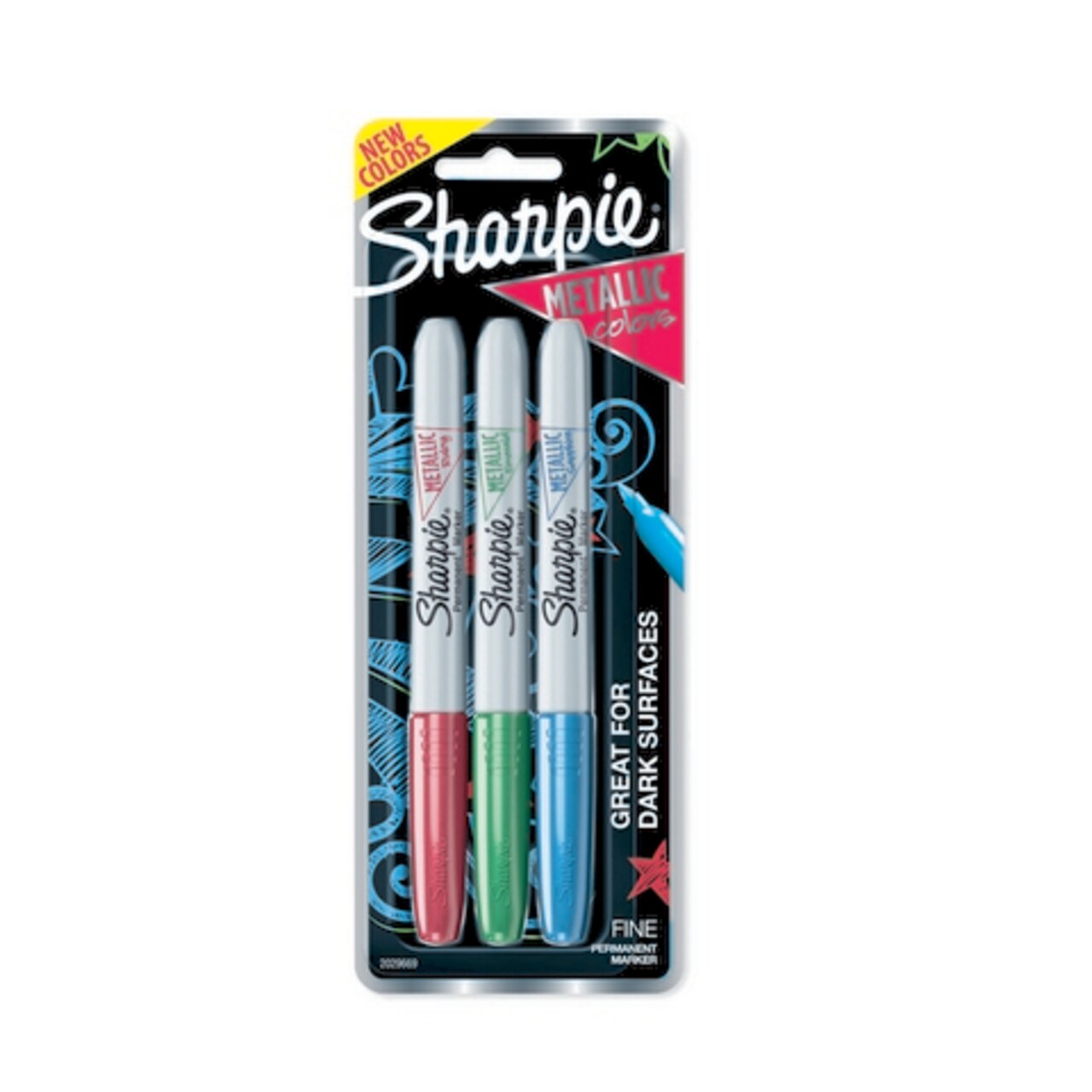 SHARPIE FINE MARKER MTL ASST RD/GN/BL 3 PIECE CARDED | Michaels