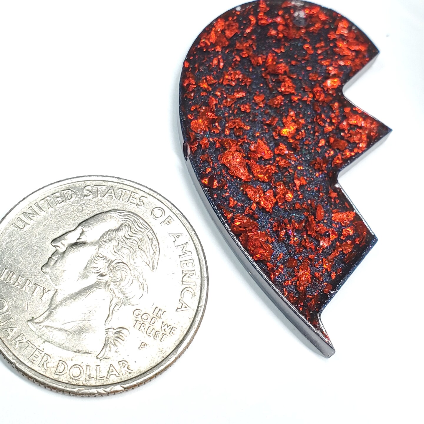 Plain Broken Heart Dangle Earring Silicone Mold (D2)