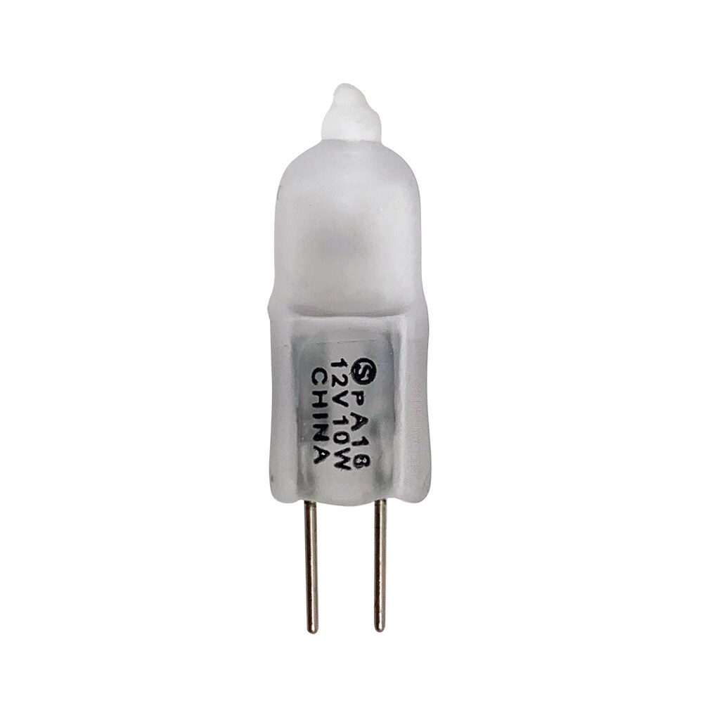 Satco 10w 12v G4 Bi-Pin Base T3 shape 2900K Frosted Halogen Light Bulb